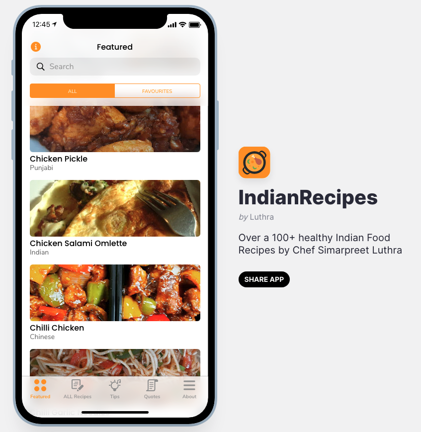 Free Indian Food Recipe App