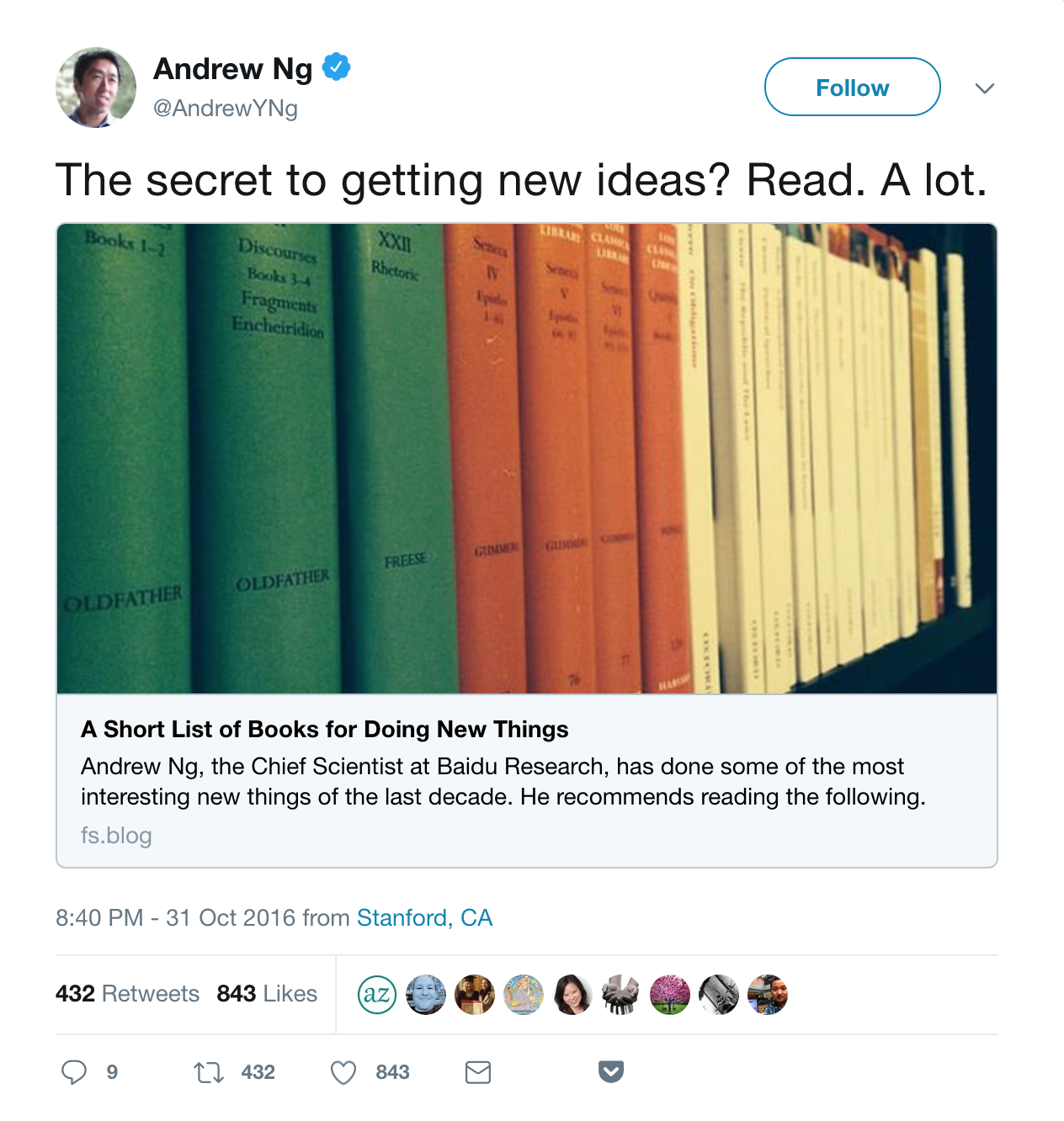 Andrew Ng Tweet