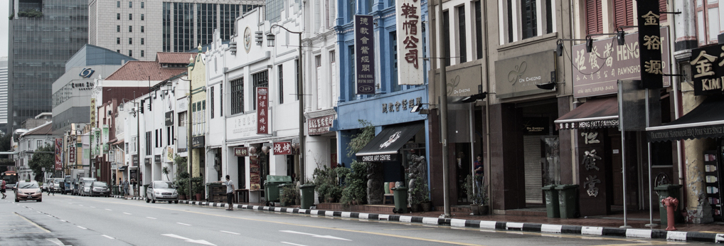 Near Chinatown street in Singapore